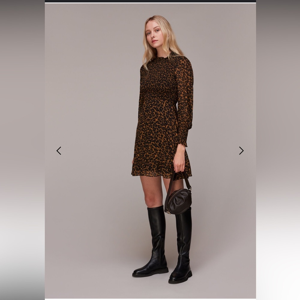 Women’s Classic Leopard Shirred dress leopard size 10